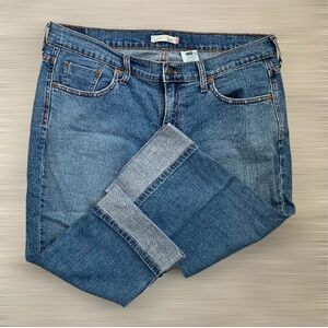 LEVIS 515 Women’s‎ PLUS Capri Jeans Classic  Light Wash Denim Cuffed Mid Rise 14